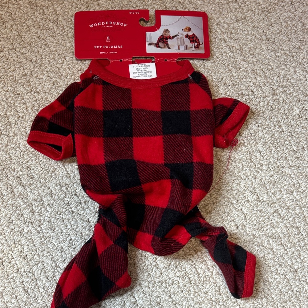 NWT-Wondershop Buffalo Plaid Pet Pajamas